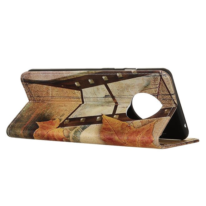 OnePlus 7T Handy Hülle - Leder Bookcover Image Series - Eiffelturm und Ahorn