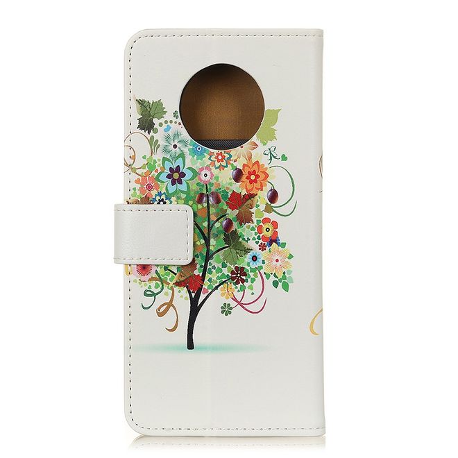 OnePlus 7T Handy Hülle - Leder Bookcover Image Series - farbiger Baum