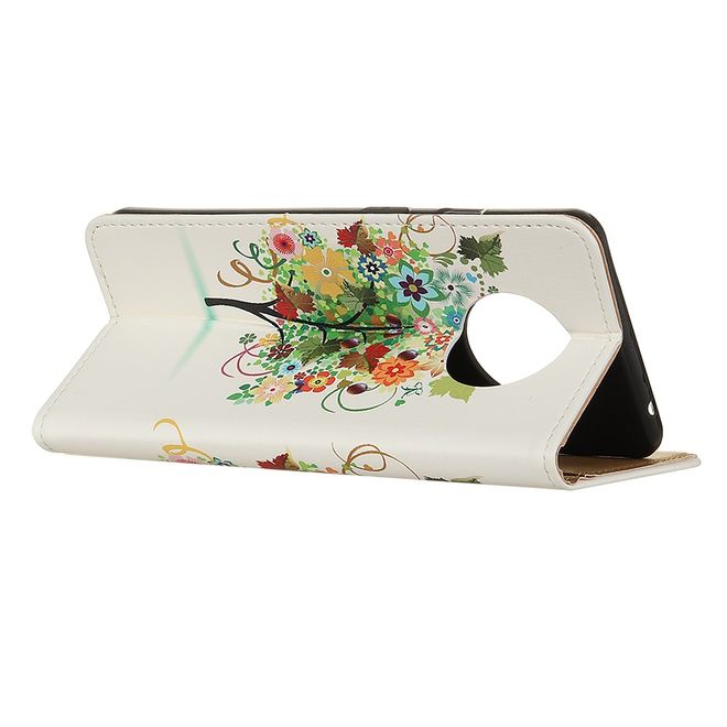 OnePlus 7T Handy Hülle - Leder Bookcover Image Series - farbiger Baum