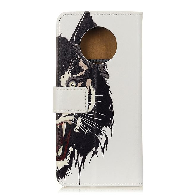 OnePlus 7T Handy Hülle - Leder Bookcover Image Series - Tigermuster