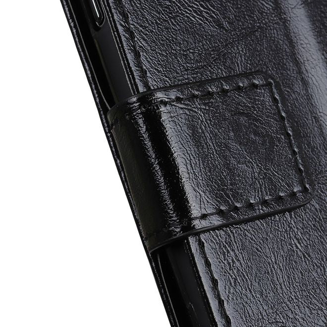 OnePlus 7T Pro Handyhülle - Crazy Horse Leder Bookcover Series - schwarz