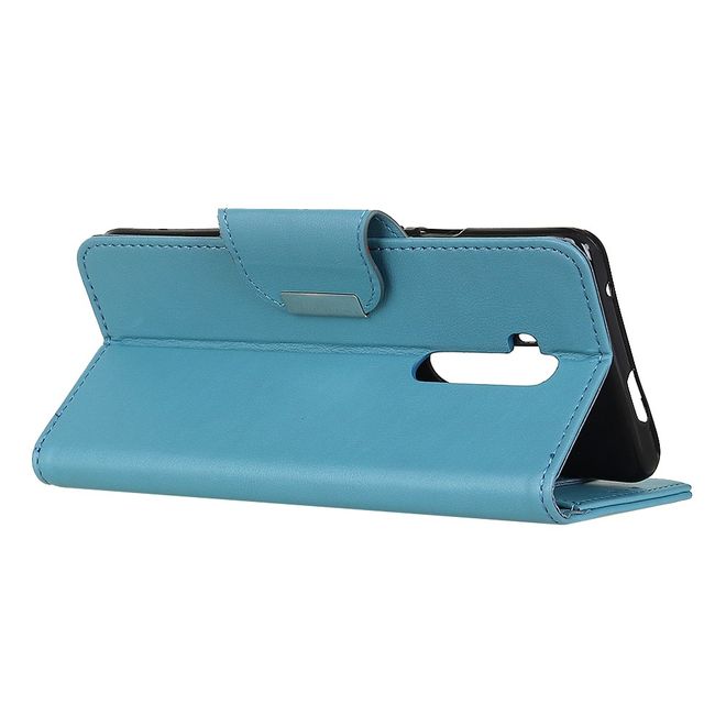 OnePlus 7T Pro Handy Hülle - Classic II Leder Bookcover Series - hellblau
