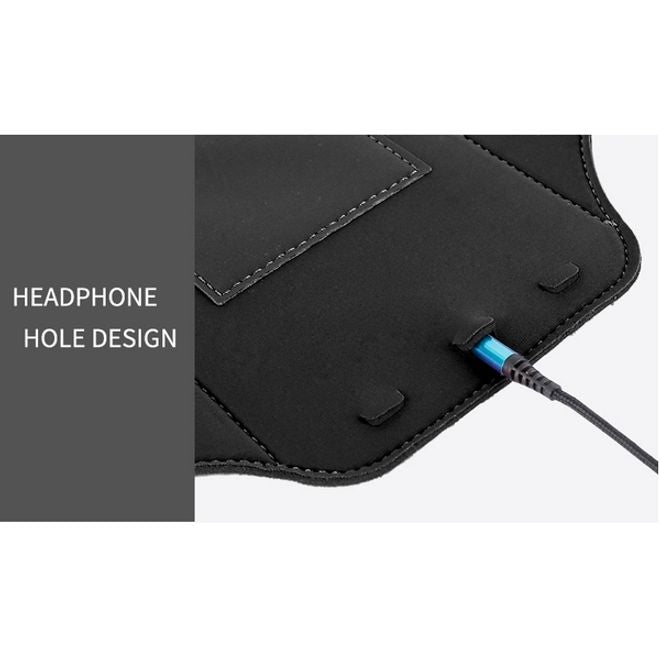 Universal - Sport Armband für Smartphones bis 6.5" - Fach für AirPods Ladecase - pink/gelb