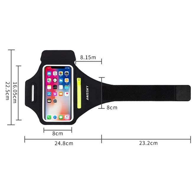 Universal - Sport Armband für Smartphones bis 6.5" - Fach für AirPods Ladecase - pink/gelb