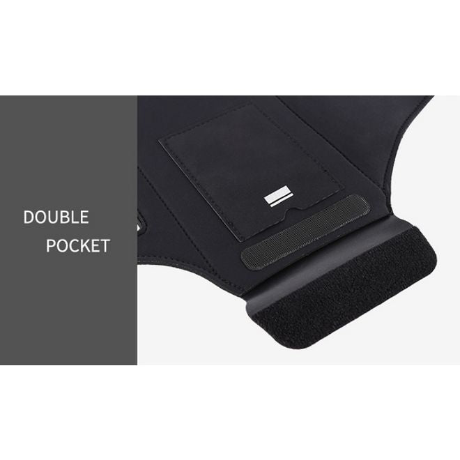 Universal - Sport Armband für Smartphones bis 6.5" - Fach für AirPods Ladecase - pink/gelb