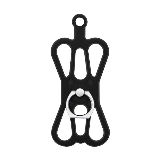 MU Style - Universal Silikon Handykette mit Standfunktion - schwarz