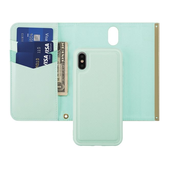 HABITU - iPhone XS / X Hülle - Canadian Designer Clutch - Eris Series - mint