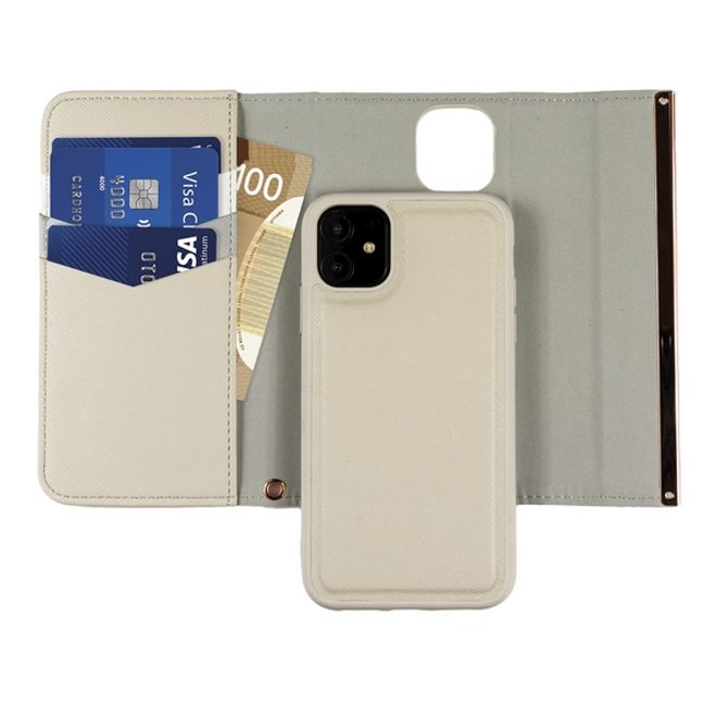 HABITU - iPhone 11 Hülle - Canadian Designer Clutch - Eris Series - weisser Marmor