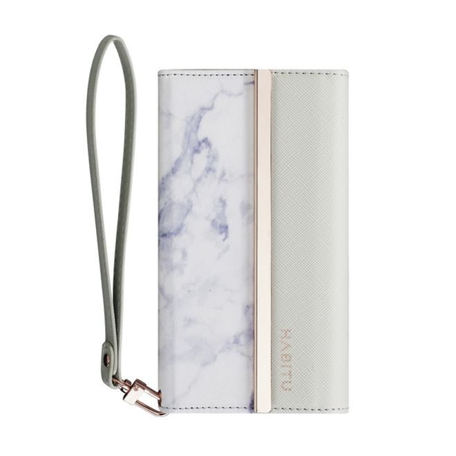 HABITU - iPhone 11 Hülle - Canadian Designer Clutch - Eris Series - weisser Marmor