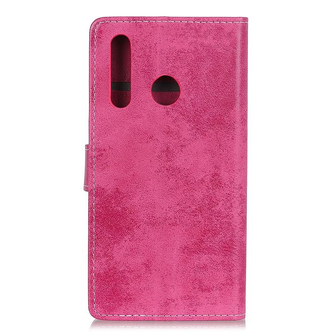 HTC Desire 19+ Handyhülle - Vintage Leder Bookcover Series - rosa