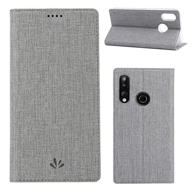 Vili Dmx - HTC Desire 19+ Hülle - Case aus Leder - mit Standfunktion - grau