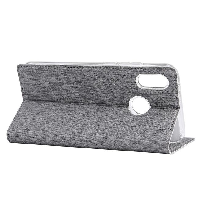 Vili Dmx - HTC Desire 19+ Hülle - Case aus Leder - mit Standfunktion - grau