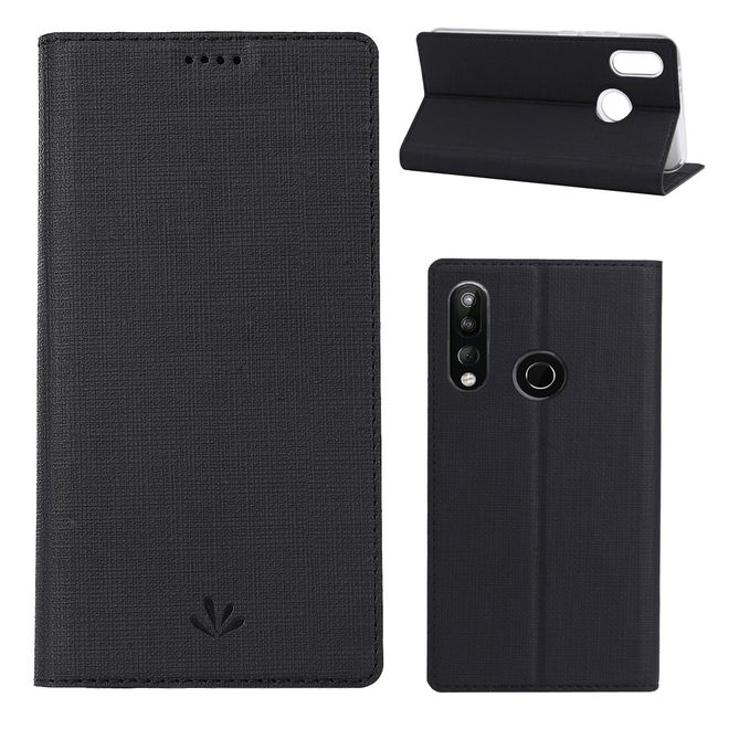 Vili Dmx - HTC Desire 19+ Hülle - Case aus Leder - mit Standfunktion - schwarz