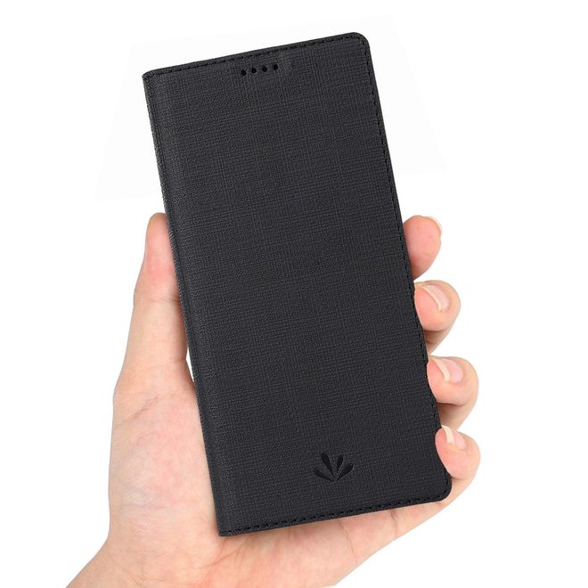 Vili Dmx - HTC Desire 19+ Hülle - Case aus Leder - mit Standfunktion - schwarz