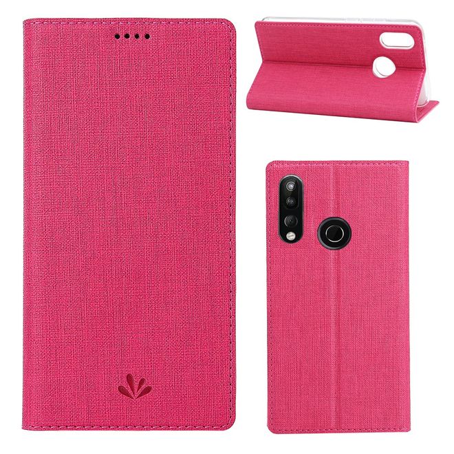 Vili Dmx - HTC Desire 19+ Hülle - Case aus Leder - mit Standfunktion - rosa