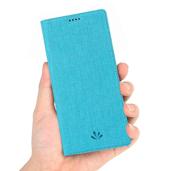 Vili Dmx - HTC Desire 19+ Hülle - Case aus Leder - mit Standfunktion - blau