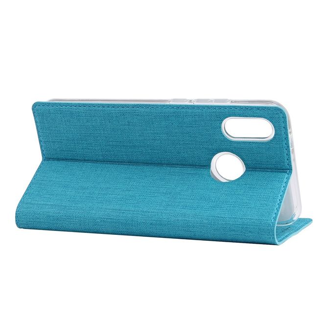 Vili Dmx - HTC Desire 19+ Hülle - Case aus Leder - mit Standfunktion - blau