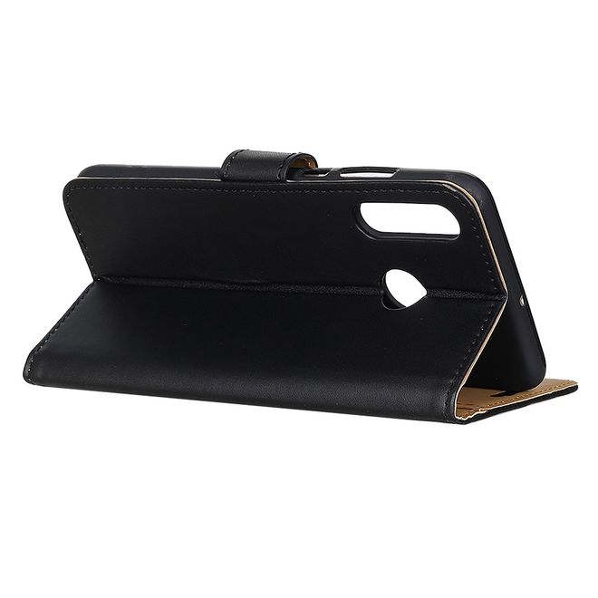 Motorola Moto G8 Plus Handy Hülle - Classic II Leder Bookcover Series - schwarz