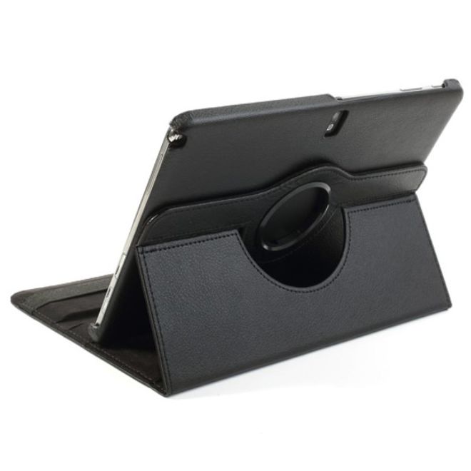 Samsung Galaxy Note 10.1 (2014 Edition) Hülle - 360° rotierbares Case aus Leder - schwarz