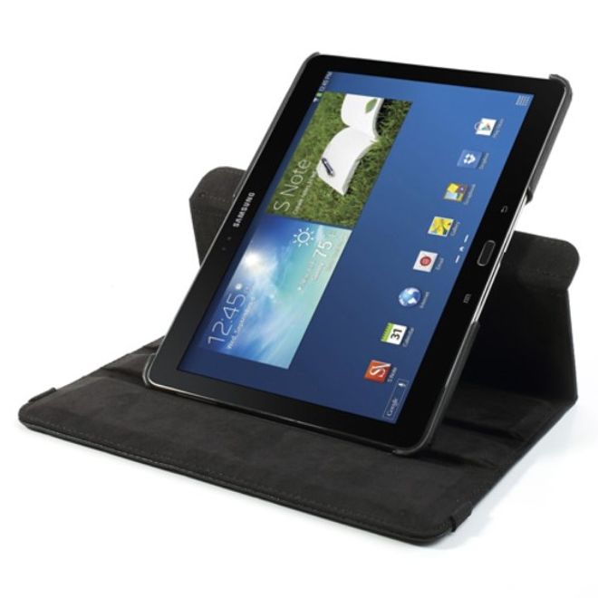 Samsung Galaxy Note 10.1 (2014 Edition) Hülle - 360° rotierbares Case aus Leder - schwarz