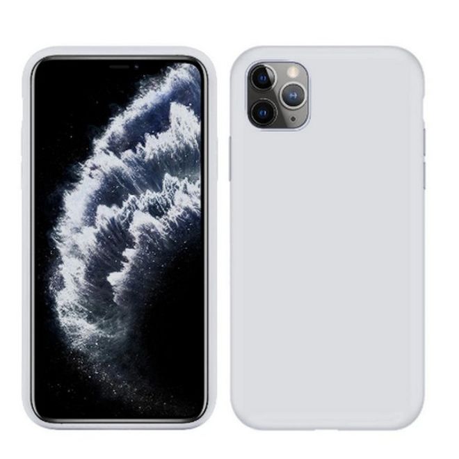 Coque pour iPhone 11 Pro Max - Série Silicone Liquide - blanche