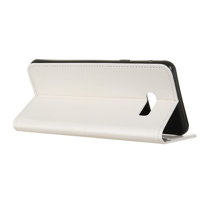 Étui pour LG G8X ThinQ - Collection Crazy Horse Leather Bookcover - Blanc