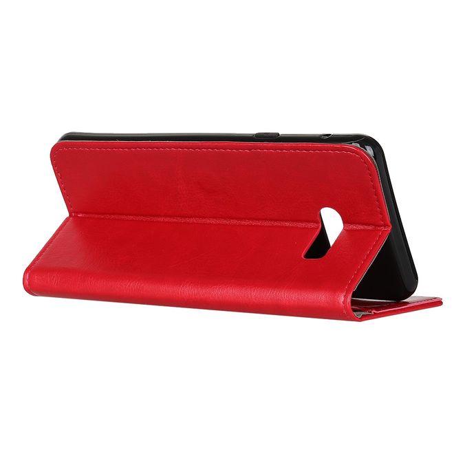 LG G8X ThinQ Handyhülle - Crazy Horse Leder Bookcover Series - rot