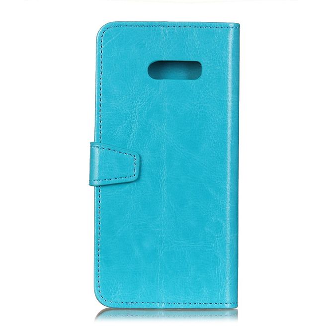 LG G8X ThinQ Phone Case - Crazy Horse Leather Bookcover Series - Blue