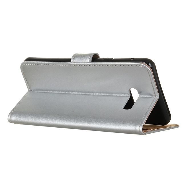LG G8X ThinQ Phone Case - Classic II Leather Bookcover Series - Silver