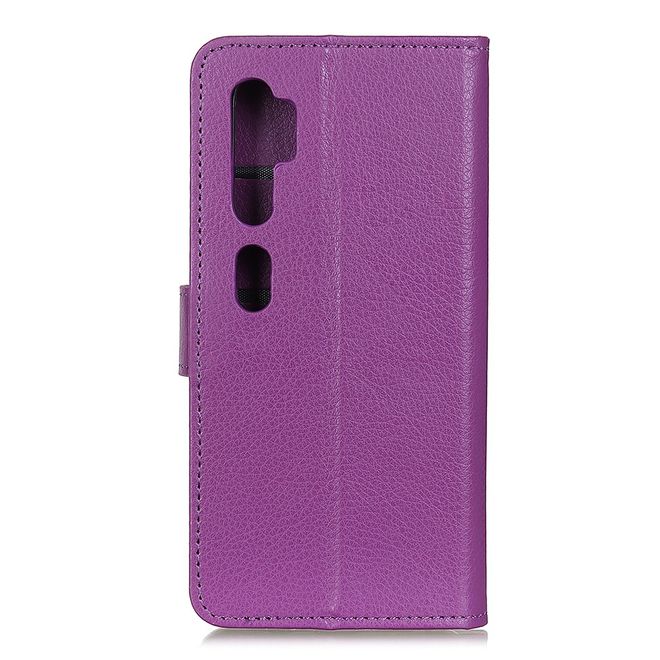 Xiaomi Mi Note 10 / Note 10 Pro Handy Hülle - Litchi Leder Bookcover Series - purpur
