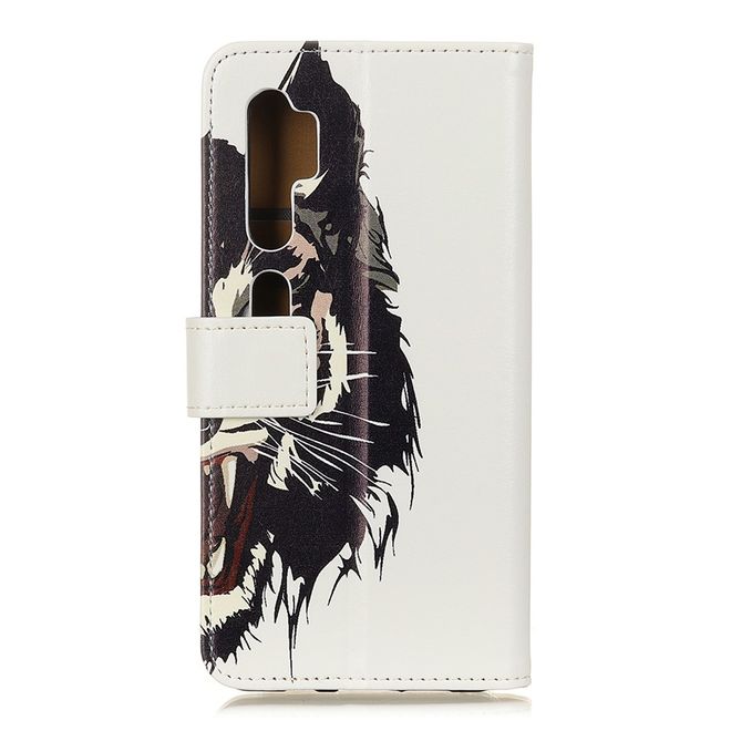Xiaomi Mi Note 10 / Note 10 Pro Handy Hülle - Leder Bookcover Image Series - Tigermuster