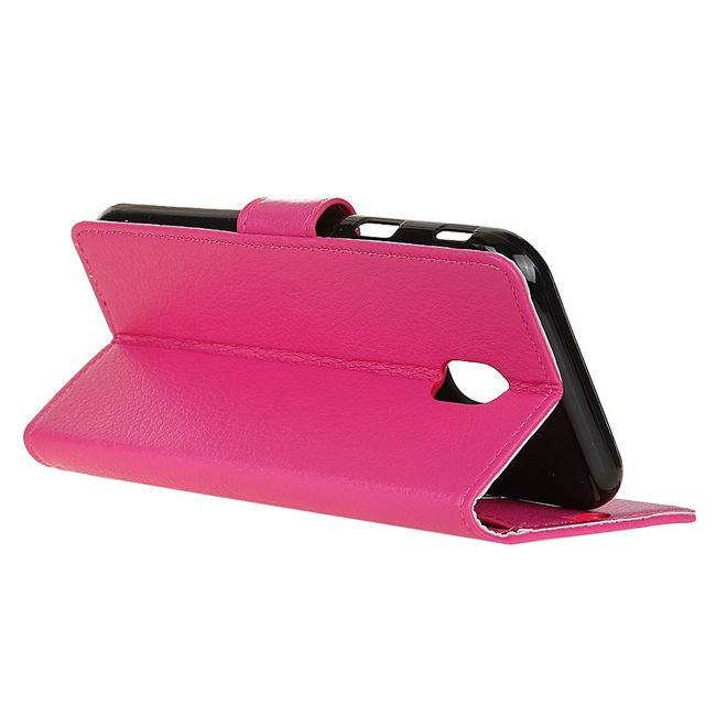 Nokia 2.3 Handy Hülle - Litchi Leder Bookcover Series - rosa