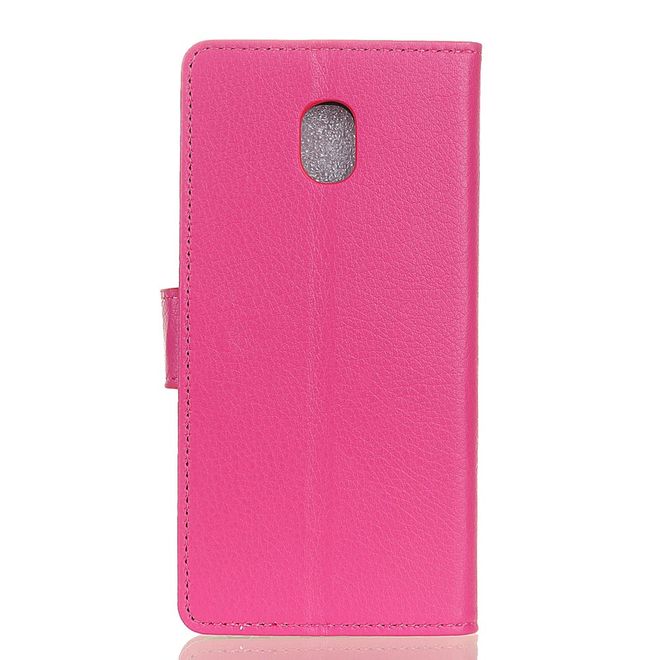 Nokia 2.3 Handy Hülle - Litchi Leder Bookcover Series - rosa