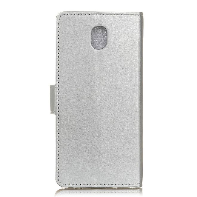 Nokia 2.3 Handy Hülle - Classic II Leder Bookcover Series - silber