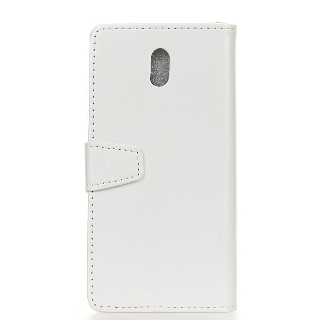 Nokia 2.3 Handyhülle - Crazy Horse Leder Bookcover Series - weiss