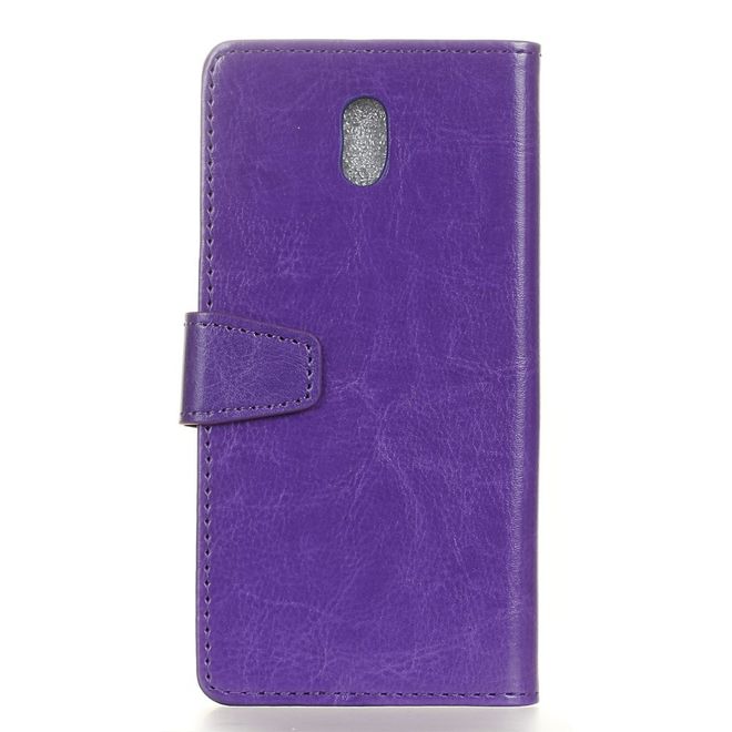 Nokia 2.3 Handyhülle - Crazy Horse Leder Bookcover Series - purpur