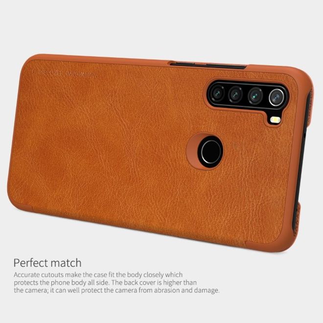 Nillkin - Xiaomi Redmi Note 8T Hülle - Leder Book Case - Qin Series - braun