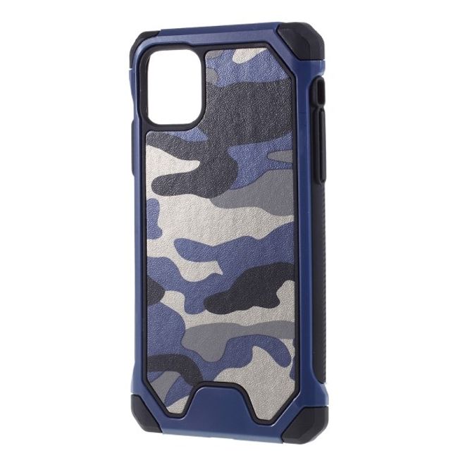 Coque pour iPhone 11 Pro - Coque rigide antichoc à motif camouflage - Bleu camouflage