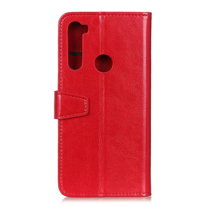 Xiaomi Redmi Note 8T Handyhülle - Crazy Horse Leder Bookcover Series - rot