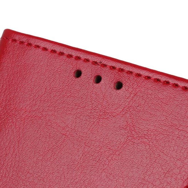 Xiaomi Redmi Note 8T Handyhülle - Crazy Horse Leder Bookcover Series - rot