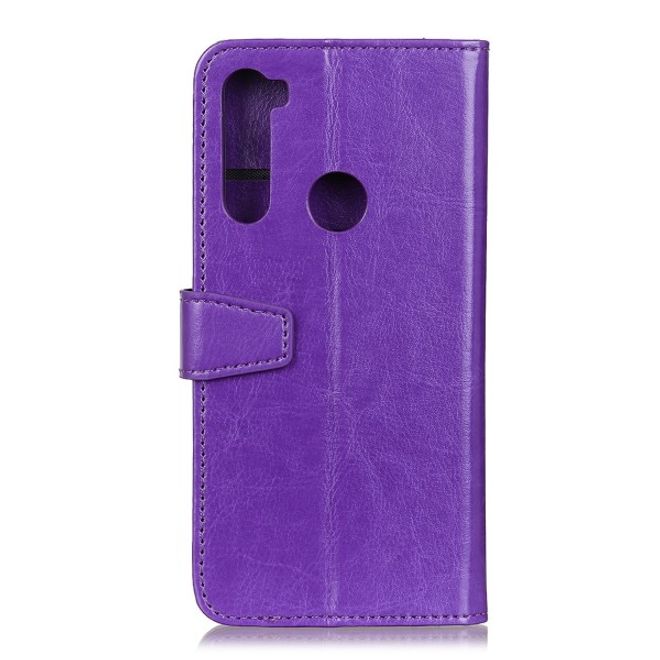 Xiaomi Redmi Note 8T Handyhülle - Crazy Horse Leder Bookcover Series - purpur