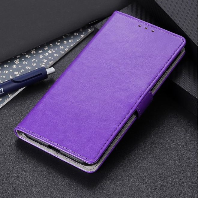 Xiaomi Redmi Note 8T Handyhülle - Crazy Horse Leder Bookcover Series - purpur