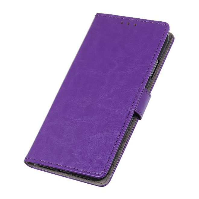 Xiaomi Redmi Note 8T Handyhülle - Crazy Horse Leder Bookcover Series - purpur