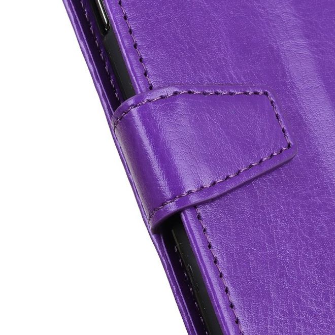 Xiaomi Redmi Note 8T Handyhülle - Crazy Horse Leder Bookcover Series - purpur