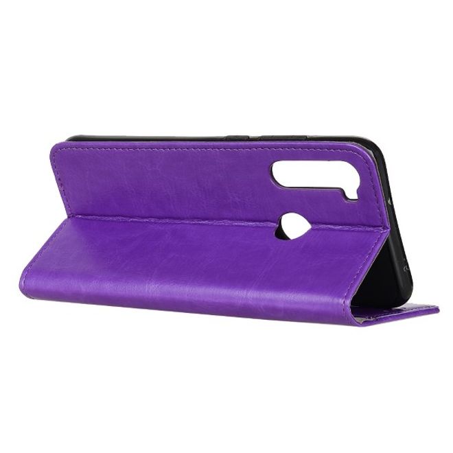 Xiaomi Redmi Note 8T Handyhülle - Crazy Horse Leder Bookcover Series - purpur