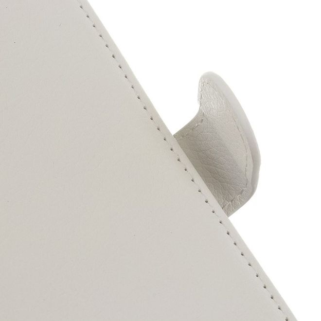 Xiaomi Redmi Note 8T Handy Hülle - Litchi Leder Bookcover Series - weiss