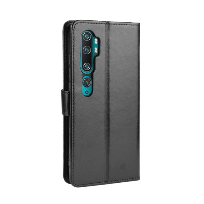 Xiaomi Mi Note 10 / Note 10 Pro Handyhülle - Crazy Horse IV Leder Bookcover Series - schwarz