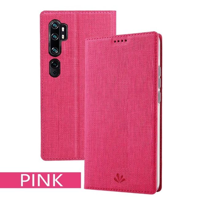 Vili Dmx - Xiaomi Mi Note 10 / Note 10 Pro Hülle - Case aus Leder - mit Standfunktion - rosa