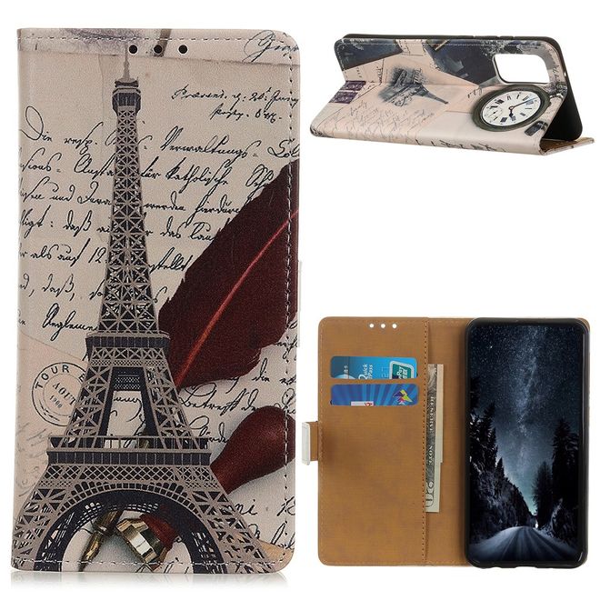 Samsung Galaxy S20 Ultra Handy Hülle - Leder Bookcover Image Series - Eiffelturm und Feder