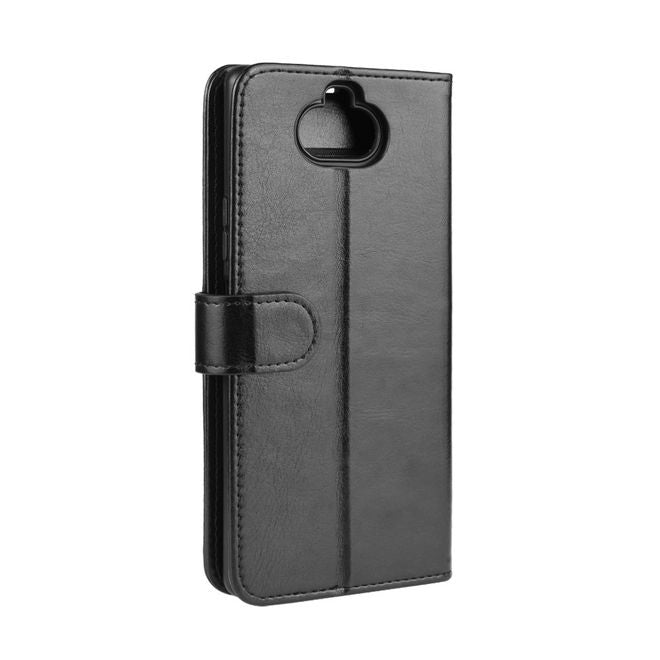 Sony Xperia 8 Handyhülle - Crazy Horse Leder Bookcover Series - schwarz